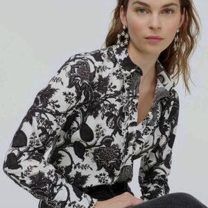J. Crew Perfect Slim Shirt, Ratti Floral SZ 12